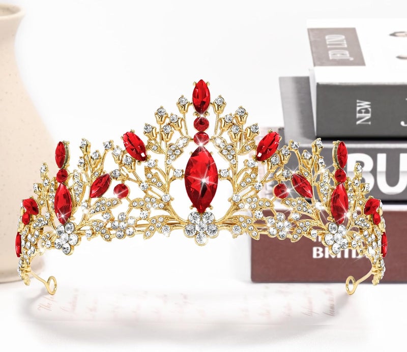 TAROSE Crowns for Women, Queen Crystal Gold Silver Tiaras with White Rhinestone and Combs, Goddess Crown for Wedding Bride Birthday Princess Bridal Shower Hair Accessories for Women - Image 3